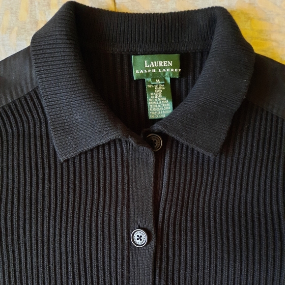 Lauren Ralph Lauren Sweaters - Lauren Ralph Lauren knit black cardigan size M.